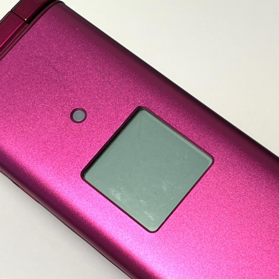 au 京セラ かんたんケータイ KYF38 ワインレッド 本体 白ロム SIM