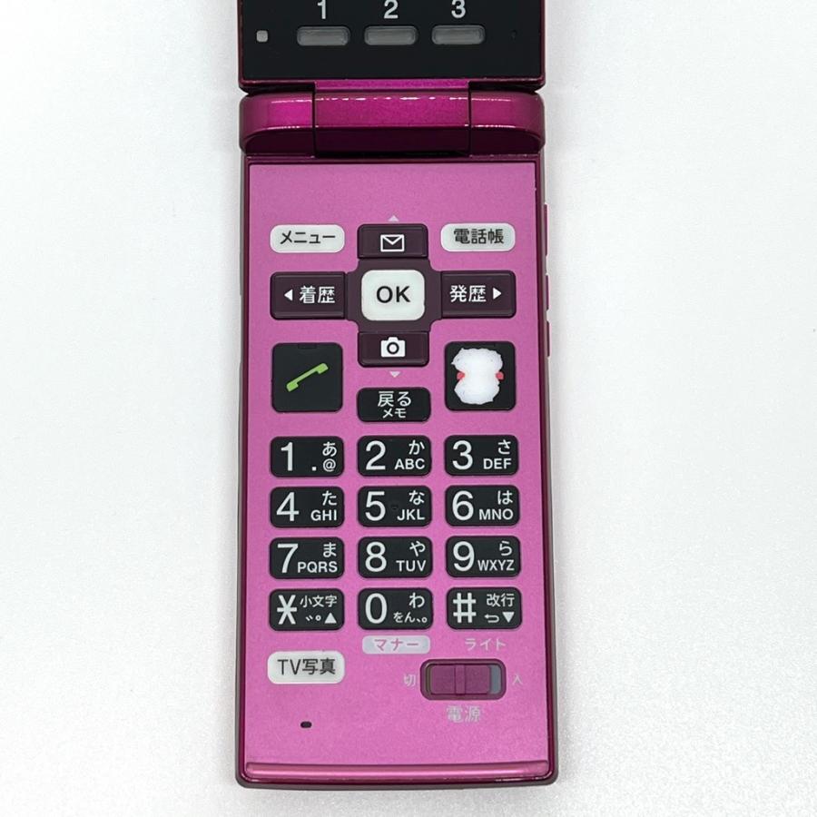 かんたんケータイ KYF38 au SIMロック解除済 ワインレッド 4G LTE 白