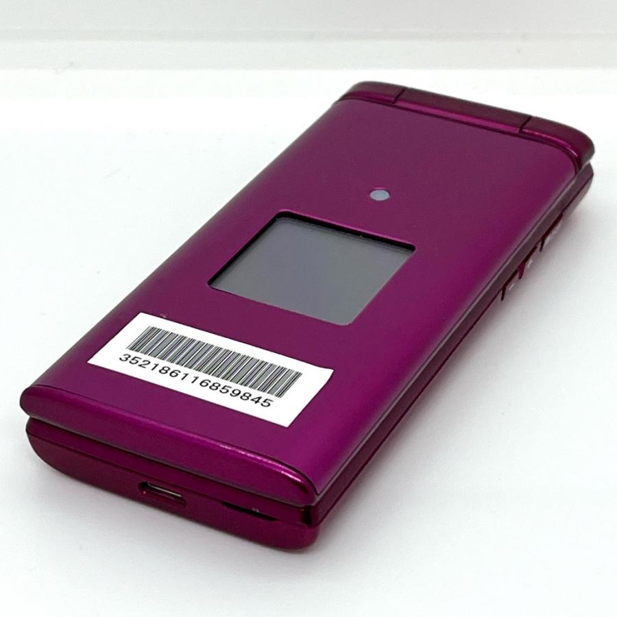 美品】かんたんケータイ KYF38 au SIMロック解除済 ワインレッド 4G