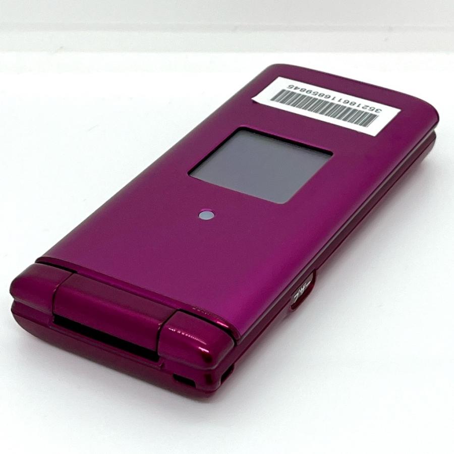 美品】かんたんケータイ KYF38 au SIMロック解除済 ワインレッド 4G