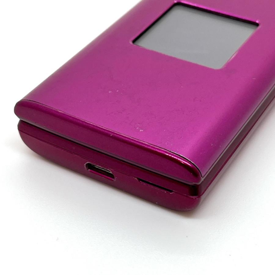 かんたんケータイ KYF38 au SIMロック解除済 ワインレッド 4G LTE 白