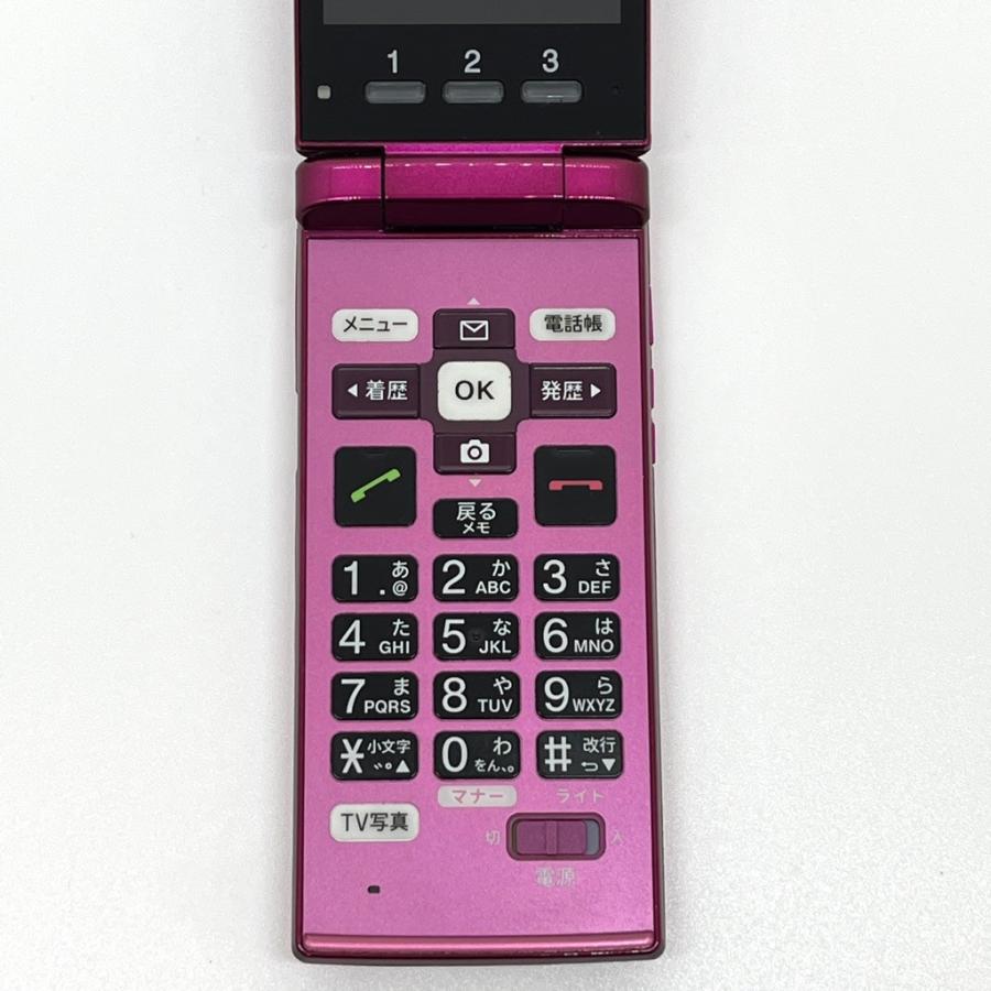 かんたんケータイ KYF38 au SIMロック解除済 ワインレッド 4G LTE 白