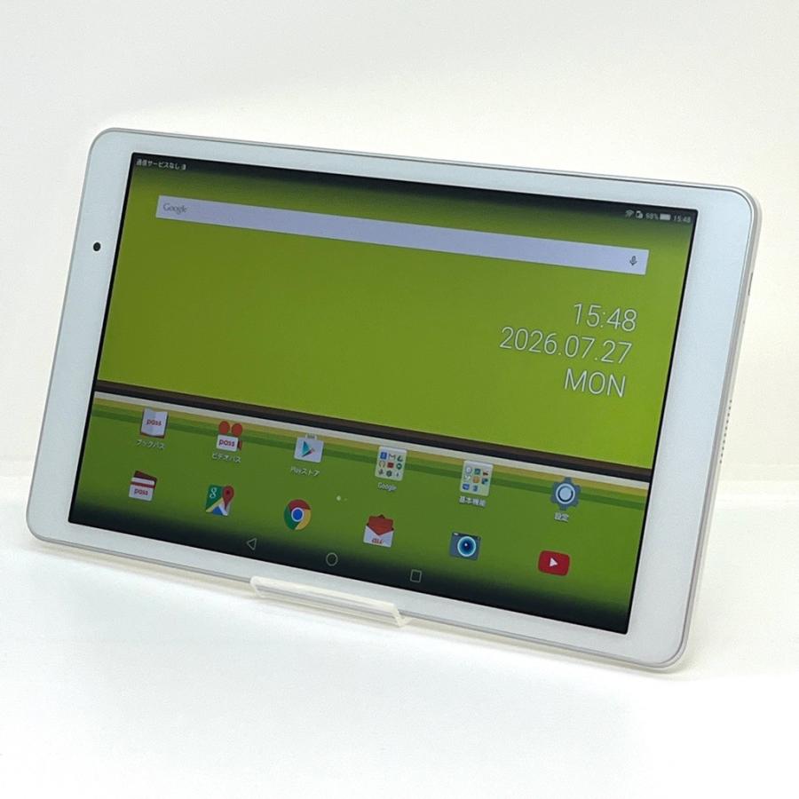 良品】Qua tab 02 HWT31 au SIMロック解除済 16GB パウダーホワイト
