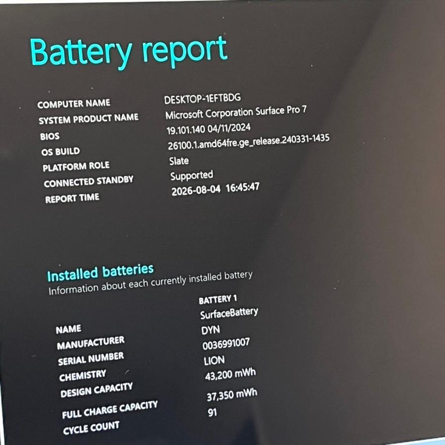 Microsoft Surface Pro7 1866 Core i7 (i7-1065G7 CPU 1.30GHz 16GB