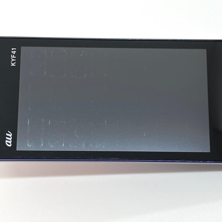 かんたんケータイ KYF41 au SIMロック解除済 ロイヤルブルー 4G LTE 白