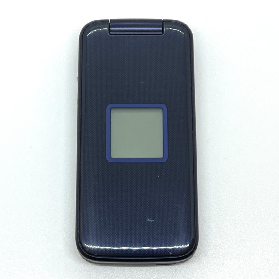 らくらくホン F-02J ドコモ SIMロック解除済 4G対応 ネイビー 白ロム