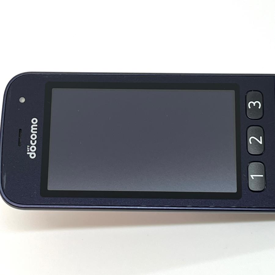 らくらくホン F-02J ドコモ SIMロック解除済 4G対応 ネイビー 白ロム