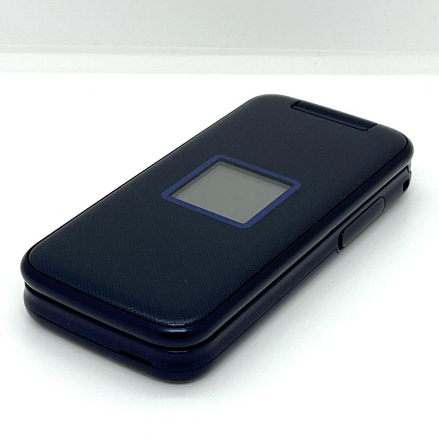美品】らくらくホン F-02J ドコモ SIMロック解除済 4G対応 ネイビー 白