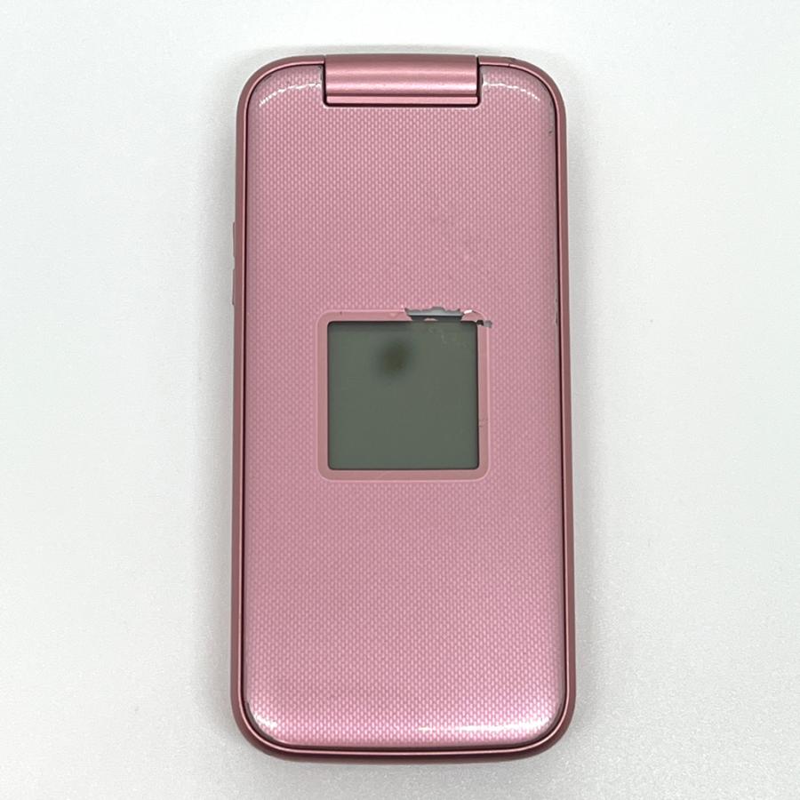 らくらくホン F-02J ドコモ SIMロック解除済 4G対応 ピンク 白ロム