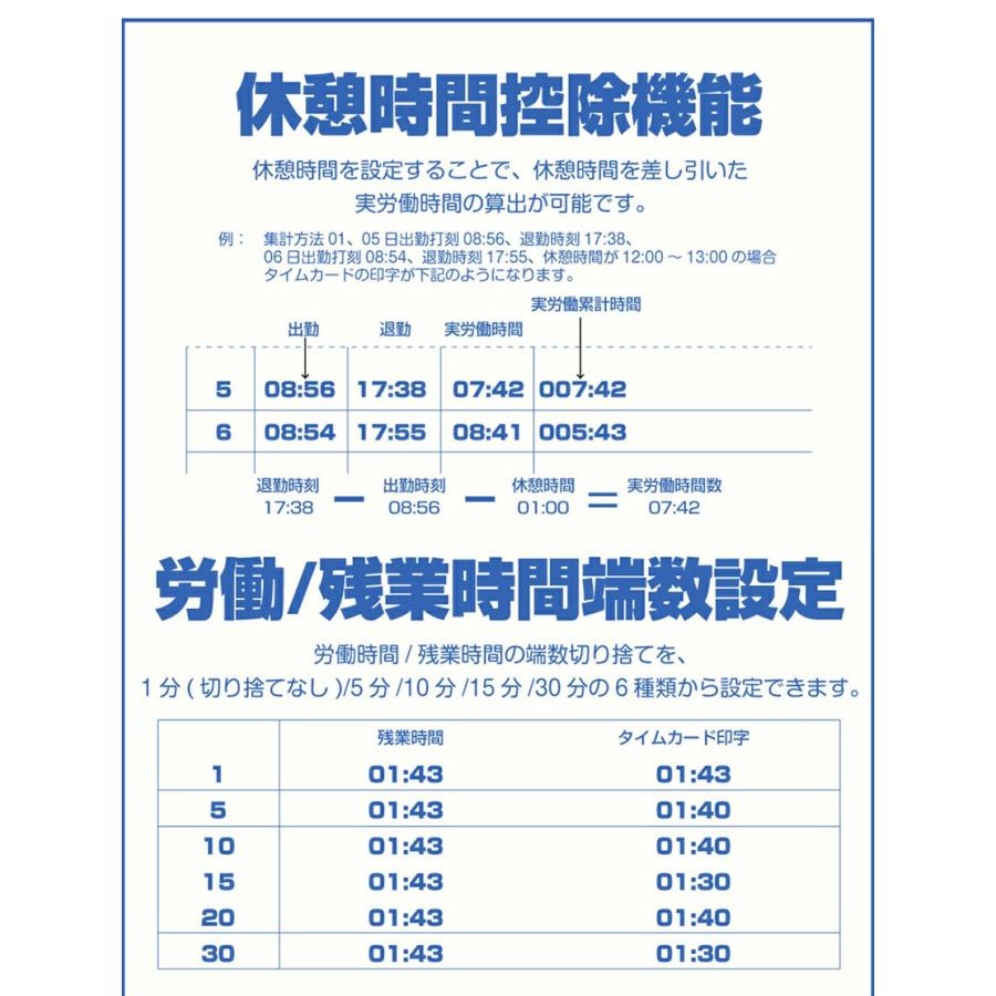 タイムレコーダー 自動集計 本体 安い！タイムカード合計200付き TOKAIZ｜ysmya｜09