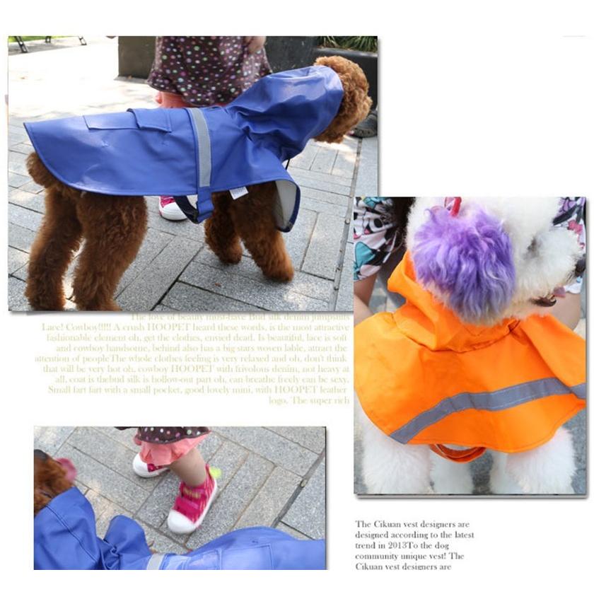 犬用 レインコート 安全反射テープ付き ポンチョ 犬 服 犬の服 雨具