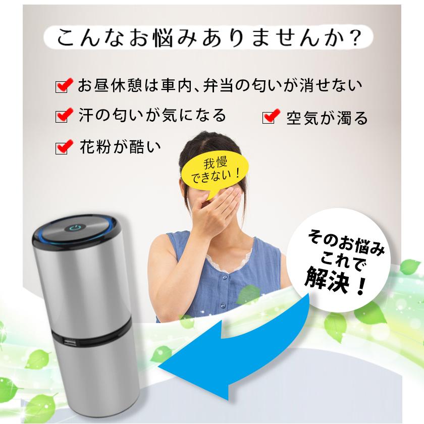 空気清浄機 車載 車用 マイナスイオン発生機 シガーソケット給電 Usbポート付き Pm2 5 花粉 除菌 タバコ 消臭 車載用 エアクリーナー 万通オンライン 通販 Paypayモール