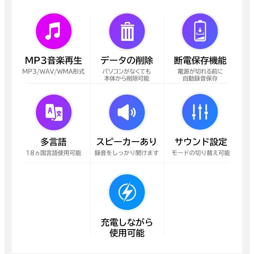 ボイスレコーダー 小型 長時間 浮気 パワハラ TFカード対応  ICレコーダー  ミニ usb 高性能 音声感知 自動録音 高音質 軽量 録音機 8GB パスワード設定 | ブランド登録なし | 18