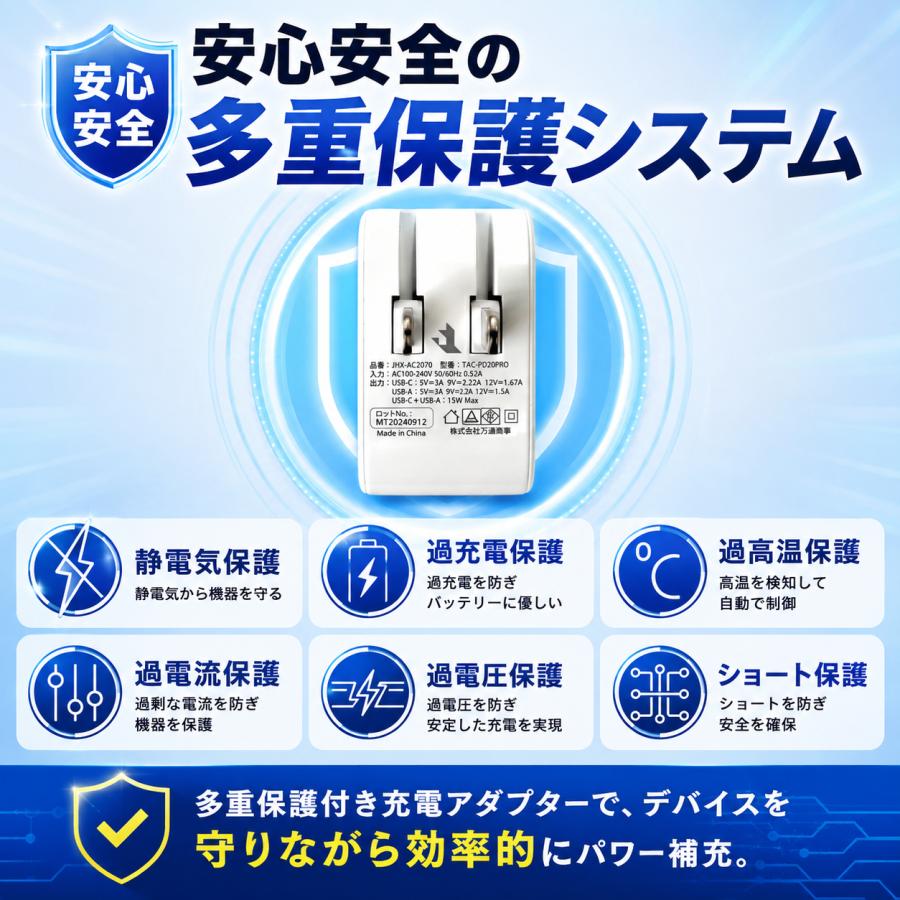 TOKAIZ（トカイズ） 日本ブランドTOKAIZ ACアダプター USB充電器 急速
