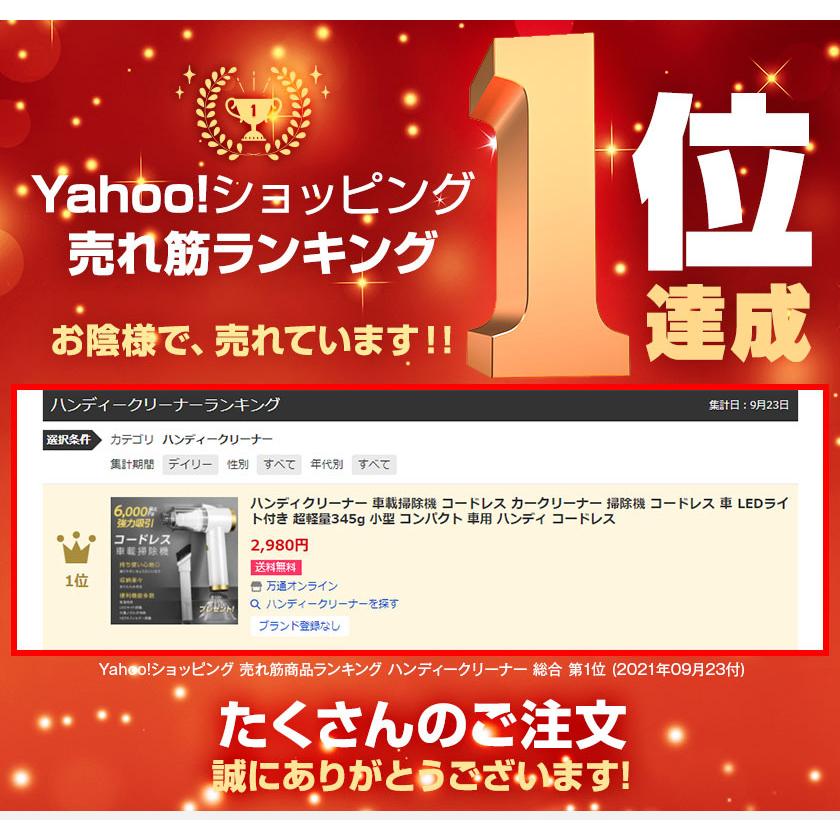 クーポン利用で10 Off ハンディクリーナー コードレス掃除機 車載 強力吸引 車 小型掃除機 小型 強力 車用掃除機 卓上 クリーナー 水洗い Usb充電式