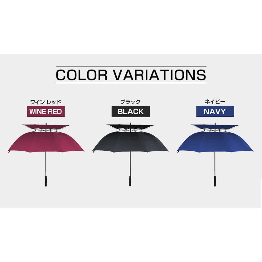 日傘 長傘 遮光 軽量 メンズ ゴルフ傘 爆買 風を通す二重構造