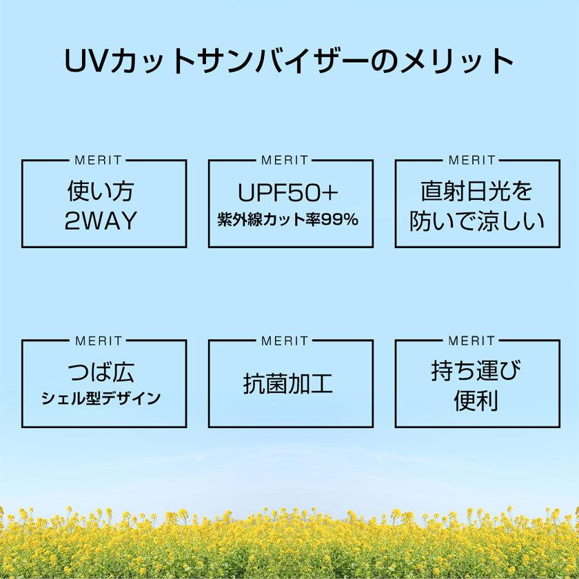 サンバイザー レディース ゴルフ テニス uvカット UPF50+ 自転車