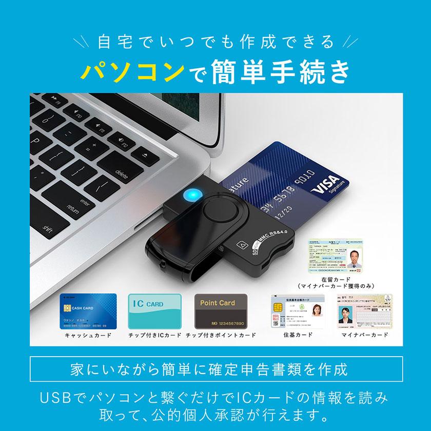 ☆USB スマートカードリーダー 銀行カード用 IC/ID カードリーダー
