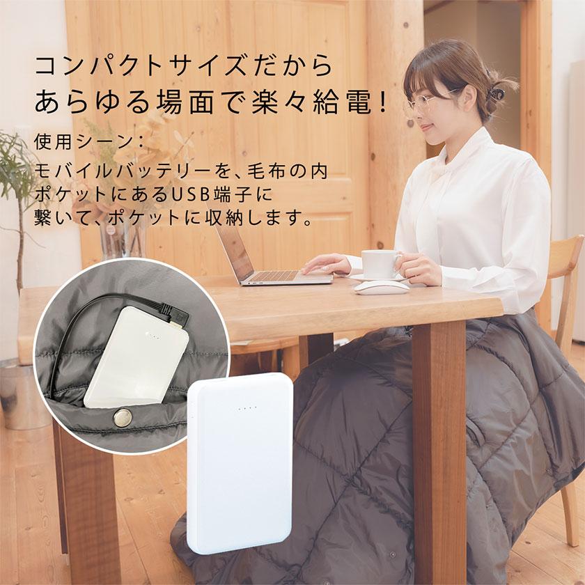 モバイルバッテリー 薄い 電池 5000mAh 大容量 軽量 USB 2ポート Typc