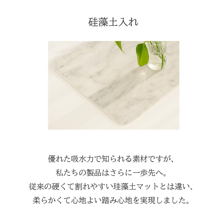 TOKAIZ（トカイズ） 珪藻土バスマット ソフト 大判 速乾 洗える ノン
