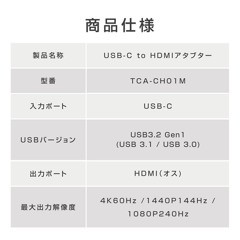 USB Type-C to HDMI 変換ケーブル typec hdmi 変換ケーブル hdmi 変換アダプタ usb変換 4K USB-C タイプc 変換アダプター typec から hdmi 変換 TOKAIZ｜ysmya｜17