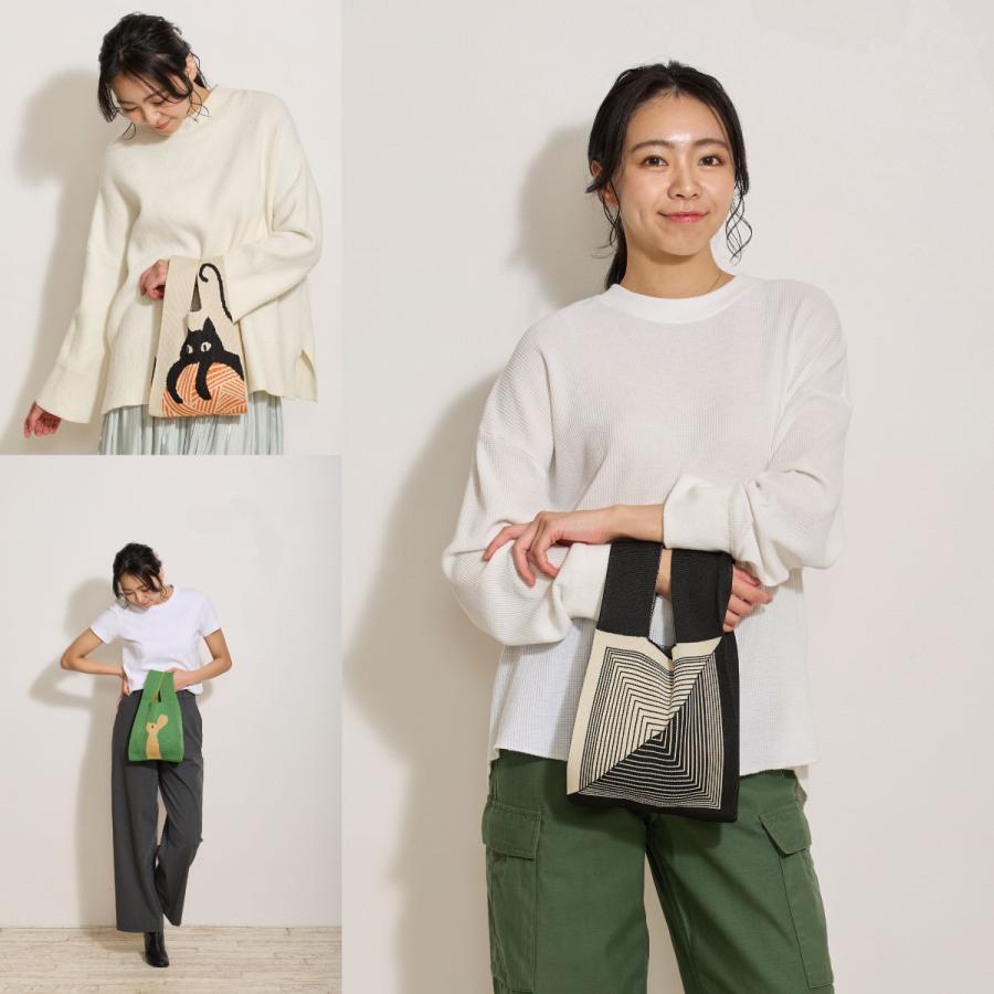 2点以上各498円（クーポン利用） ニットバッグ 韓国 流行り トート