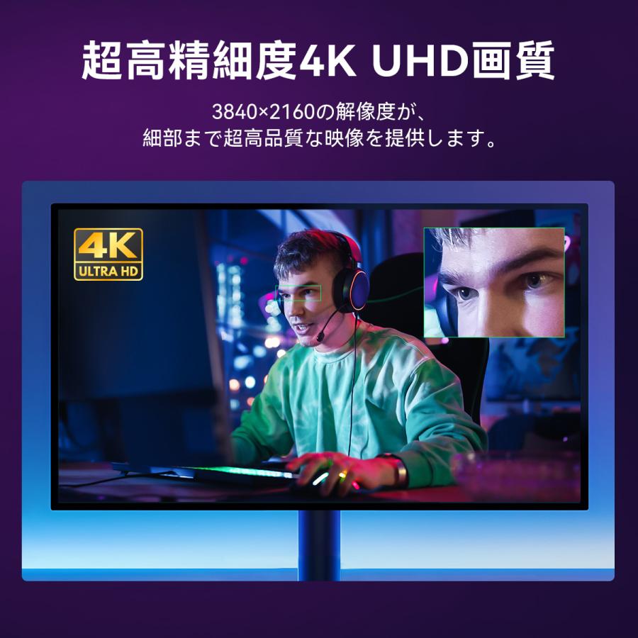 webカメラ 4K対応 WEBカメラ 高画質 HDR マイク内蔵 UHD 800万画素