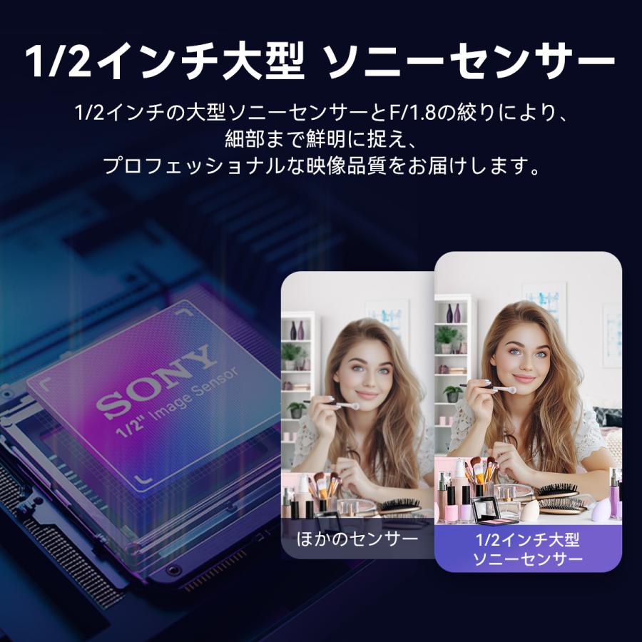 webカメラ 4K対応 WEBカメラ 高画質 HDR マイク内蔵 UHD 800万画素