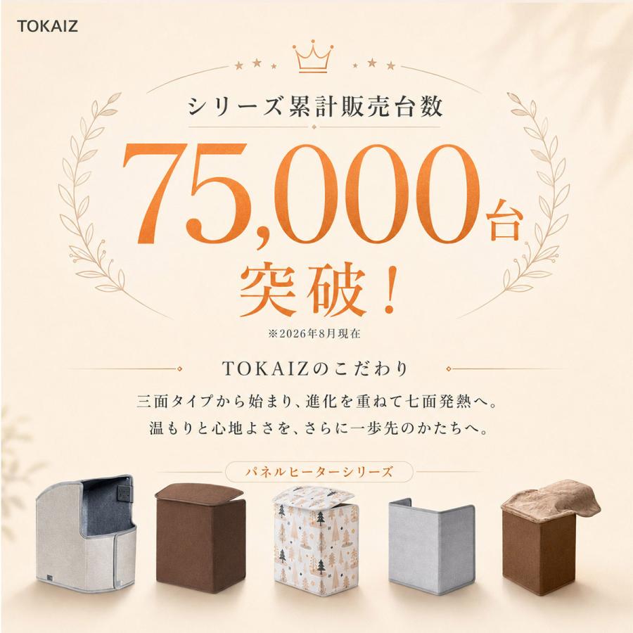 TOKAIZ（トカイズ） 日本ブランドTOKAIZ パネルヒーター 7面発熱 足元