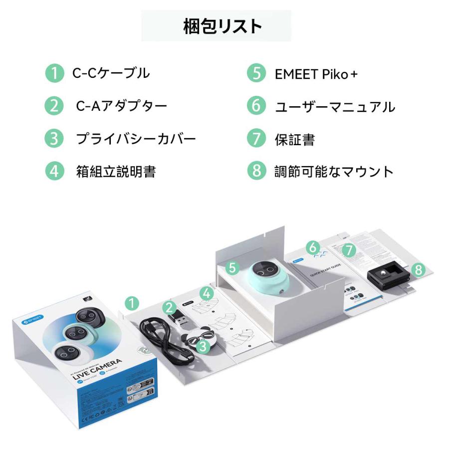 ウェブカメラ WEBカメラ 4K デュアルカメラ搭載 AI オートフォーカス