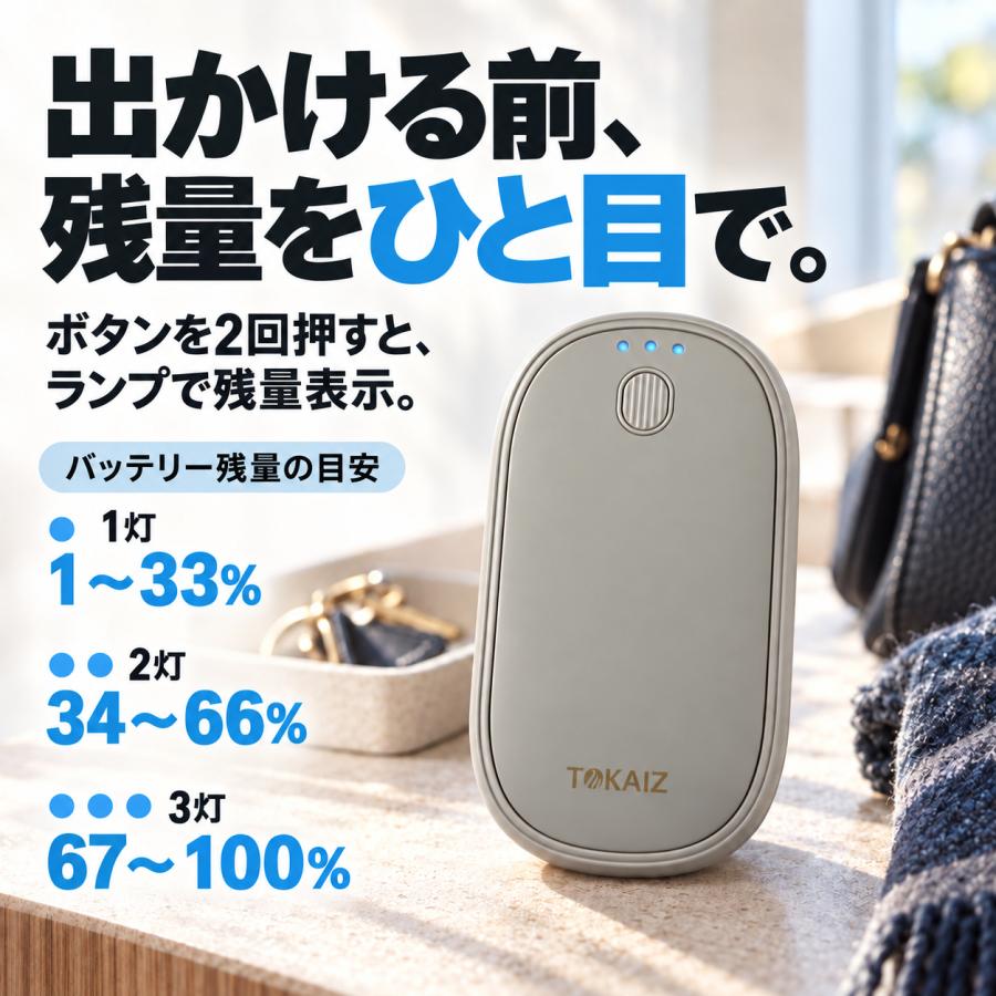 TOKAIZ（トカイズ） ランキング1位 日本ブランドTOKAIZ 充電式カイロ 2