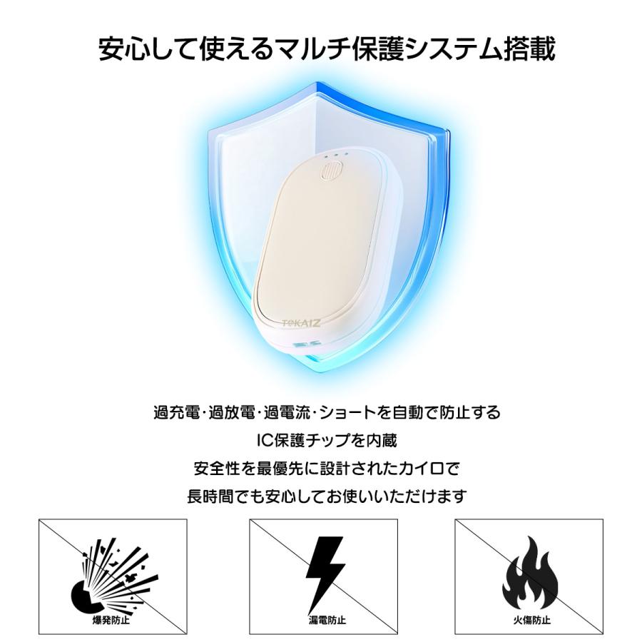 電熱カイロ TOKAIZ 1秒速熱 充電式カイロ 分離式 薄型 長時間 貼らない ハンド