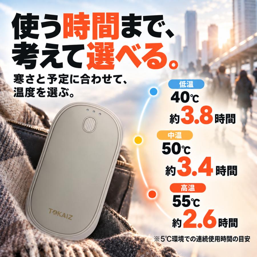 TOKAIZ（トカイズ） ランキング1位 日本ブランドTOKAIZ 充電式カイロ 2