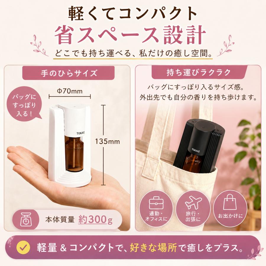 TOKAIZ（トカイズ） アロマディフューザー 水なし ネブライザー式 車載
