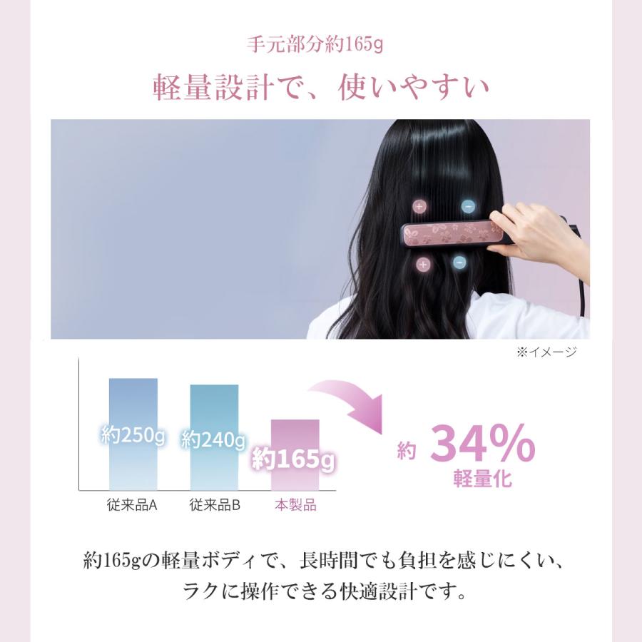 ヒートブラシ ヘアアイロン ストレート ブラシ型 TOKAIZ 2億プラズマ
