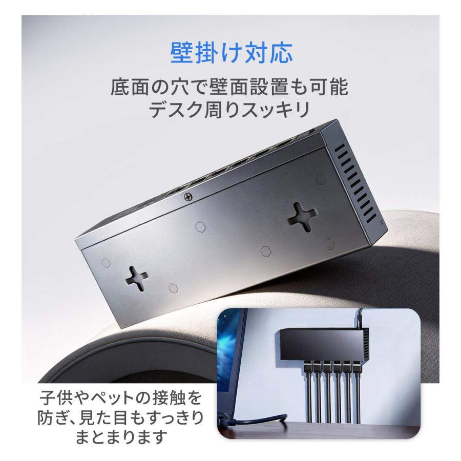 2026最新】TOKAIZ スイッチングハブ 6ポート アンマネージド 10ギガ×2