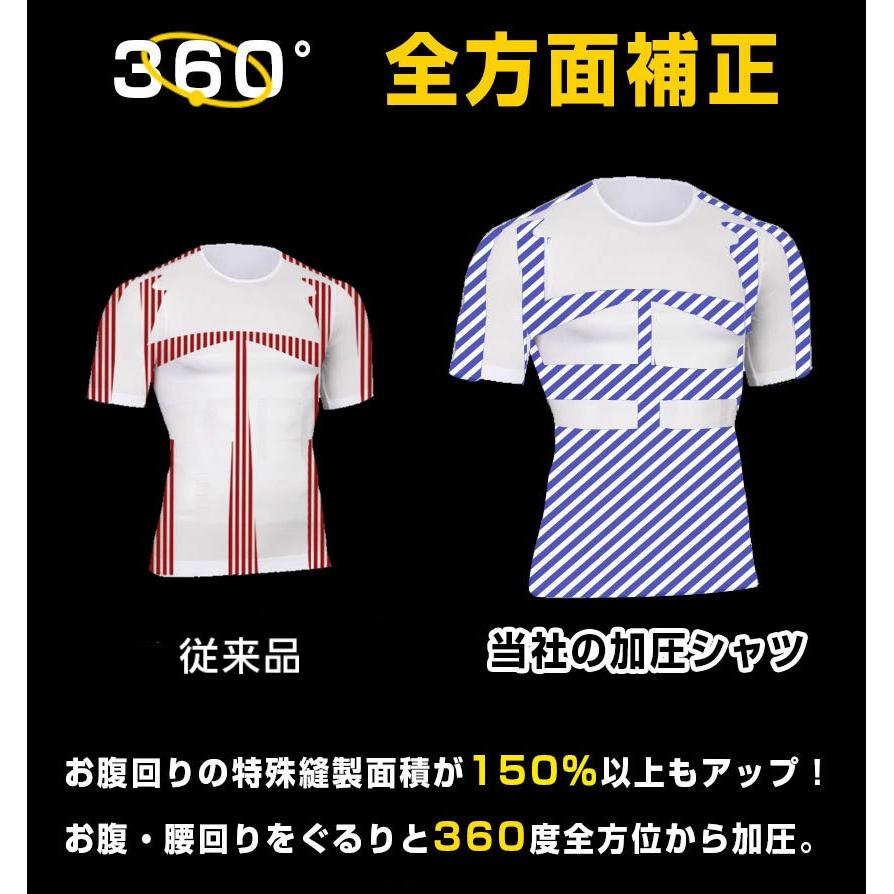 5枚セット 加圧シャツ 加圧インナー コンプレッションウェア 補正下着 ダイエット 半袖 メンズ 加圧 Tシャツ 加圧ウェア アンダーウェア 着圧 | ブランド登録なし | 16