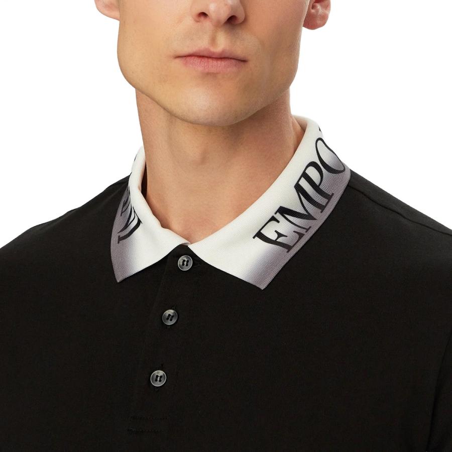 送料無料 2 EMPORIO ARMANI エンポリオアルマーニ EM000571 AF20432 UC001 ブラック ポロシャツ ロゴ 半袖 size XXL EMPORIO ARMANI 送料無料 2 エンポリオアルマーニ EM000571 AF20432