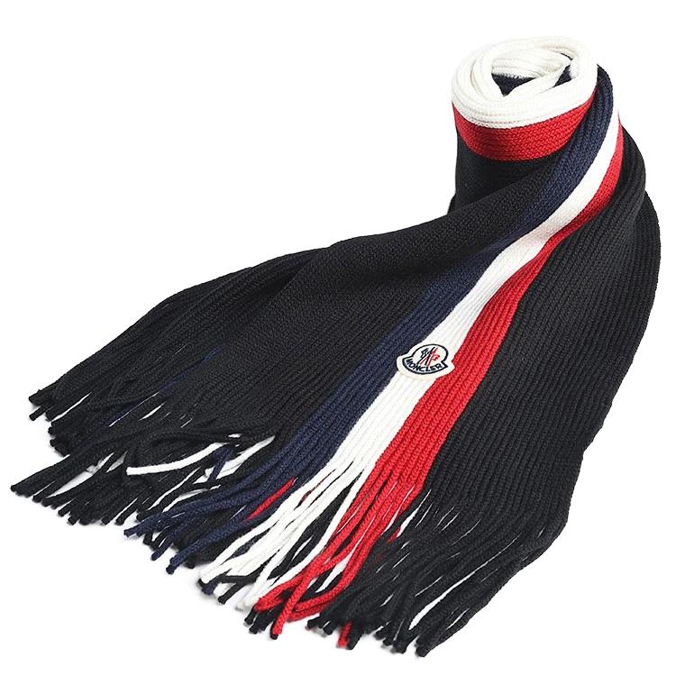 送料無料 159 MONCLER モンクレール 3C00019 A9575 ブラック マフラー SCIARPA ロゴ MONCLER（モンクレール） 送料無料 159 MONCLER 3C00019 A9575
