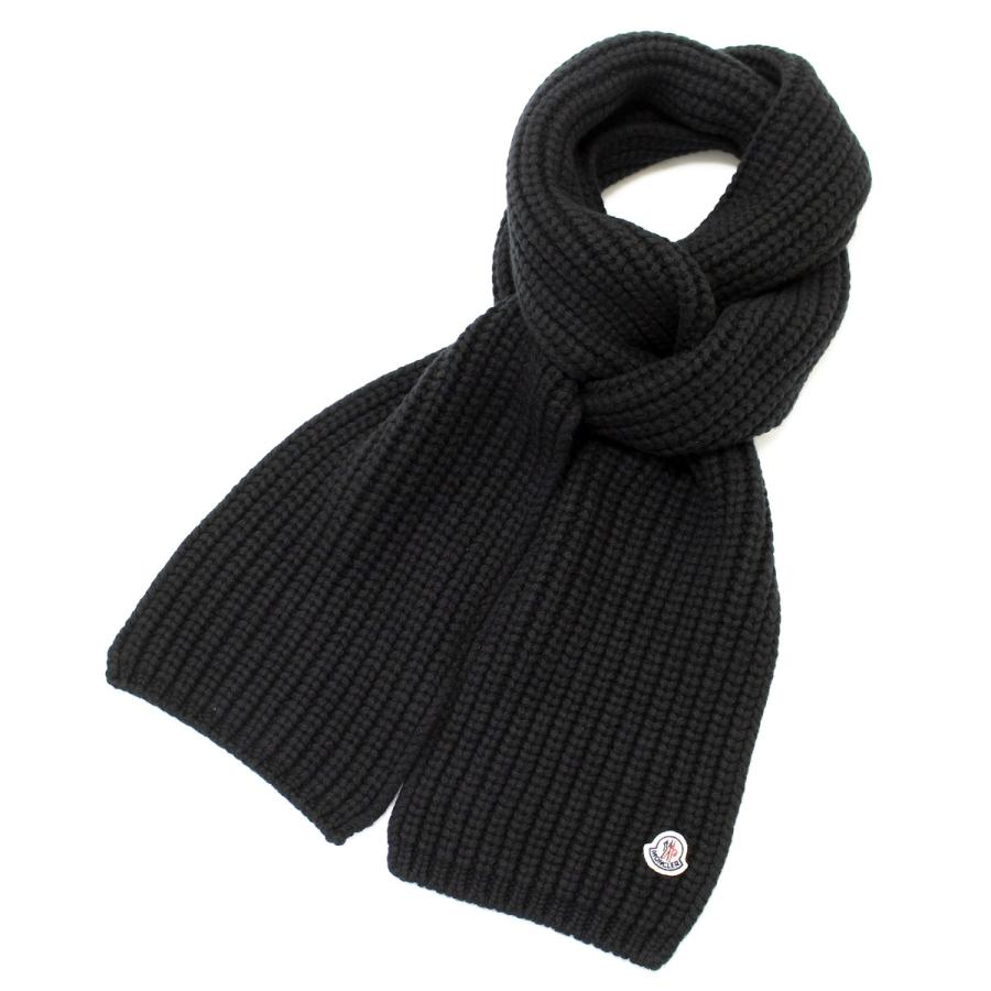 送料無料 164 MONCLER モンクレール 3C00030 M4281 ブラック マフラー ストール カシミヤ混合 MONCLER（モンクレール） 送料無料 164 MONCLER 3C00030 M4281