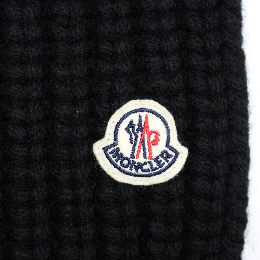 送料無料 164 MONCLER モンクレール 3C00030 M4281 ブラック マフラー ストール カシミヤ混合 MONCLER - 送料無料 164 MONCLER モンクレール 3C00030 M4281 ブラック