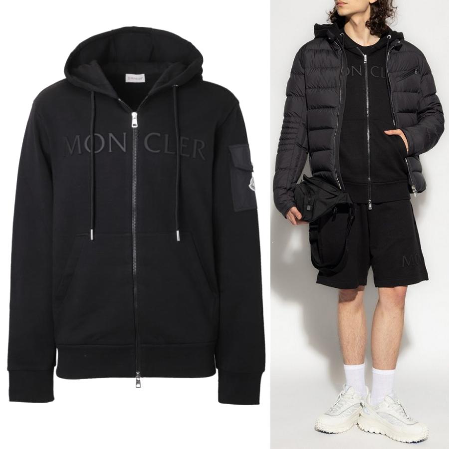 送料無料 70 MONCLER モンクレール 8G00006 89A2L ブラック パーカー  