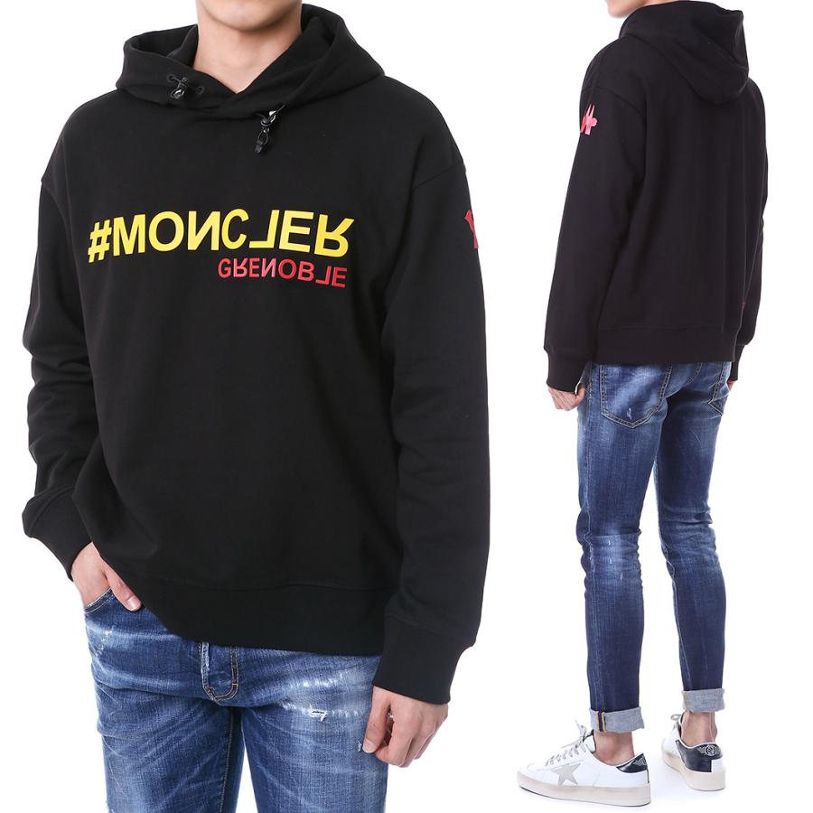 送料無料 76 MONCLER GRENOBLE モンクレール グルノーブル 8G00025 80451 ブラック パーカー スウェット ロゴ MONCLER（モンクレール） 送料無料 76 MONCLER GRENOBLE グルノーブル