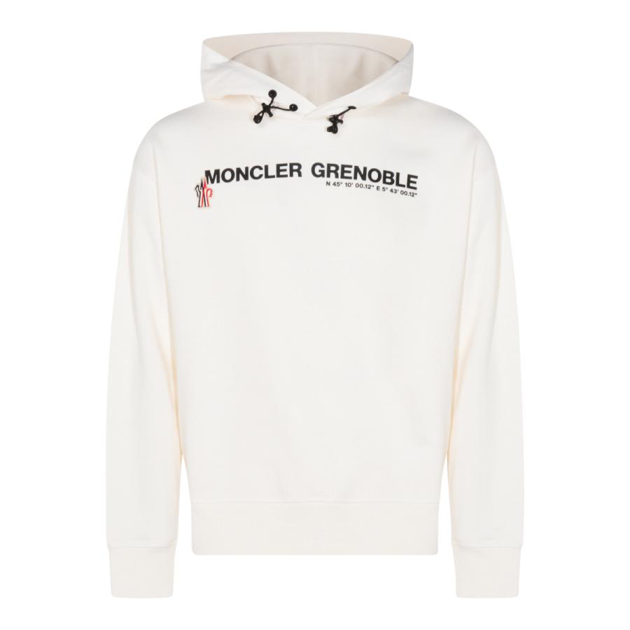 送料無料 80 MONCLER GRENOBLE モンクレール グルノーブル 8G00017 80451 ホワイト パーカー スウェット ロゴ size M MONCLER（モンクレール） 送料無料 80 MONCLER GRENOBLE グルノーブル