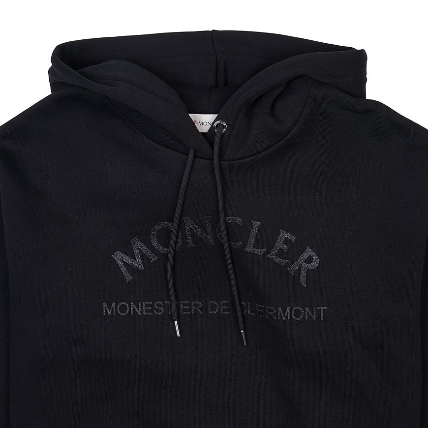 送料無料 83 MONCLER モンクレール 8G00055 899U5 FELPA CON CAPPUCCIO ブラック パーカー スウェットの画像