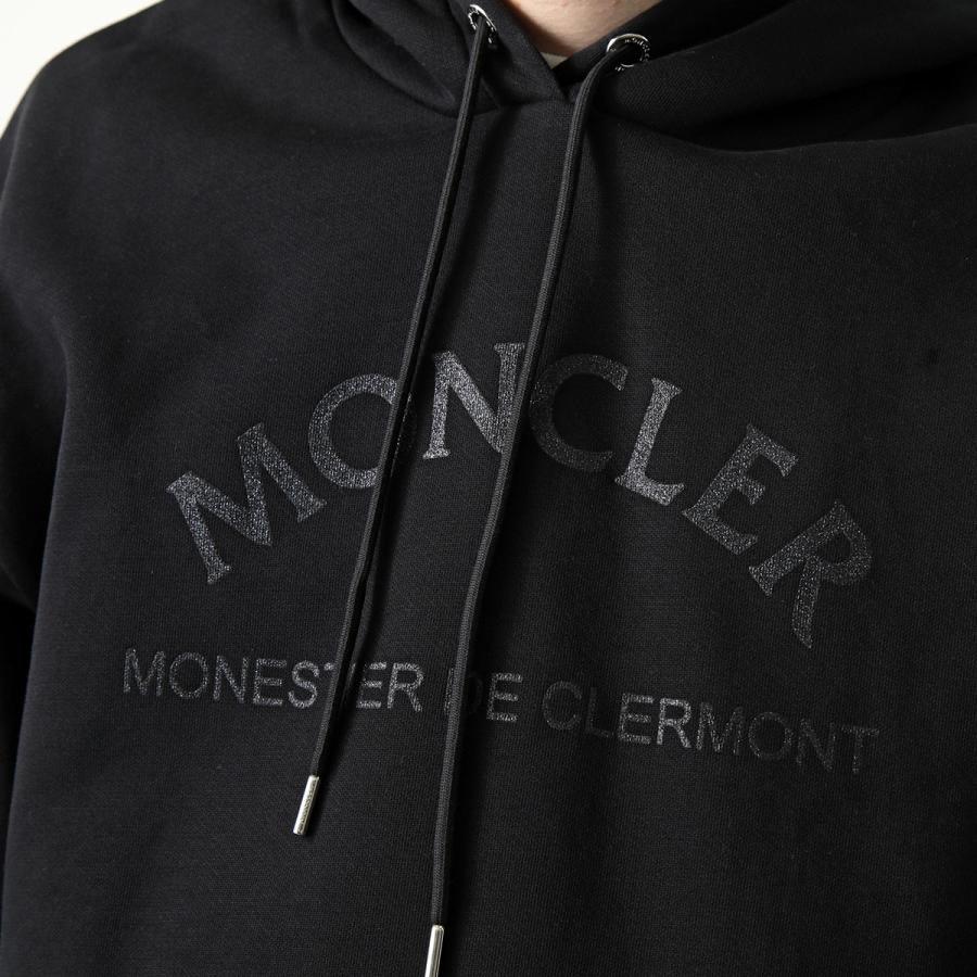 送料無料 L5 MONCLER モンクレール 8G00055 899U5 FELPA CON CAPPUCCIO ブラック パーカー スウェットの画像