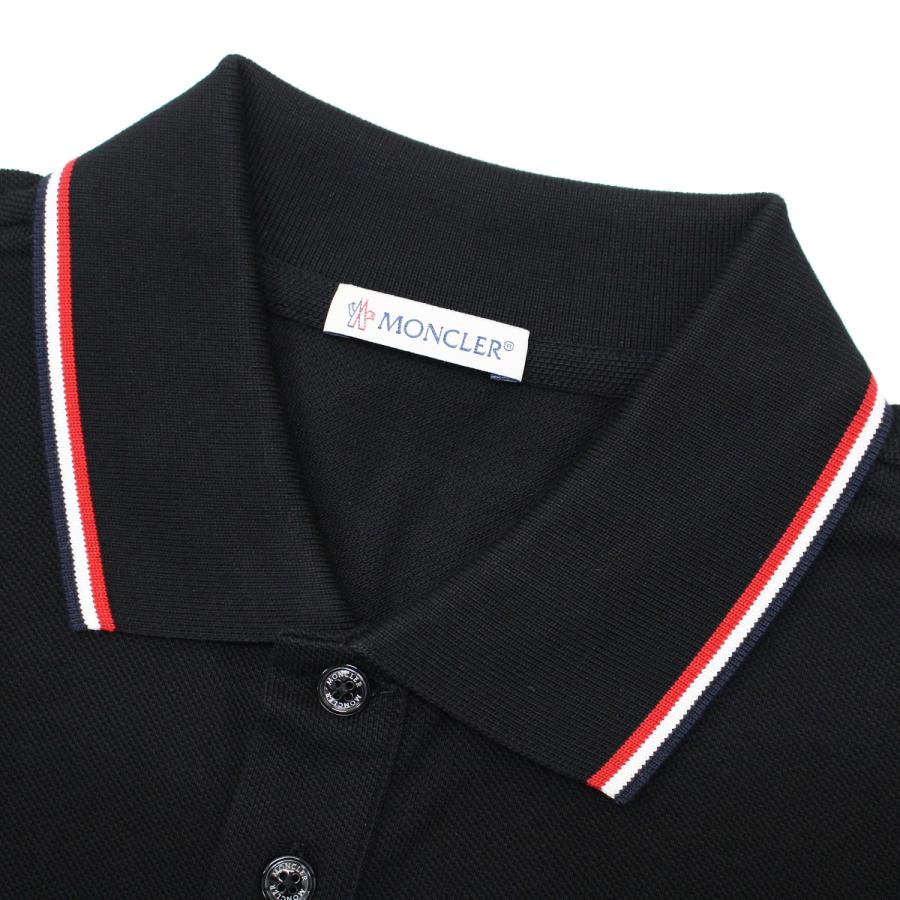 送料無料 119 MONCLER モンクレール 8A00006 84556 ブラック ポロシャツ ロゴ 半袖の画像