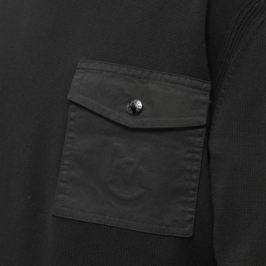 送料無料 39 MONCLER モンクレール 9C00017 M1367 ブラック クルーネック ニット セーター size Mの画像