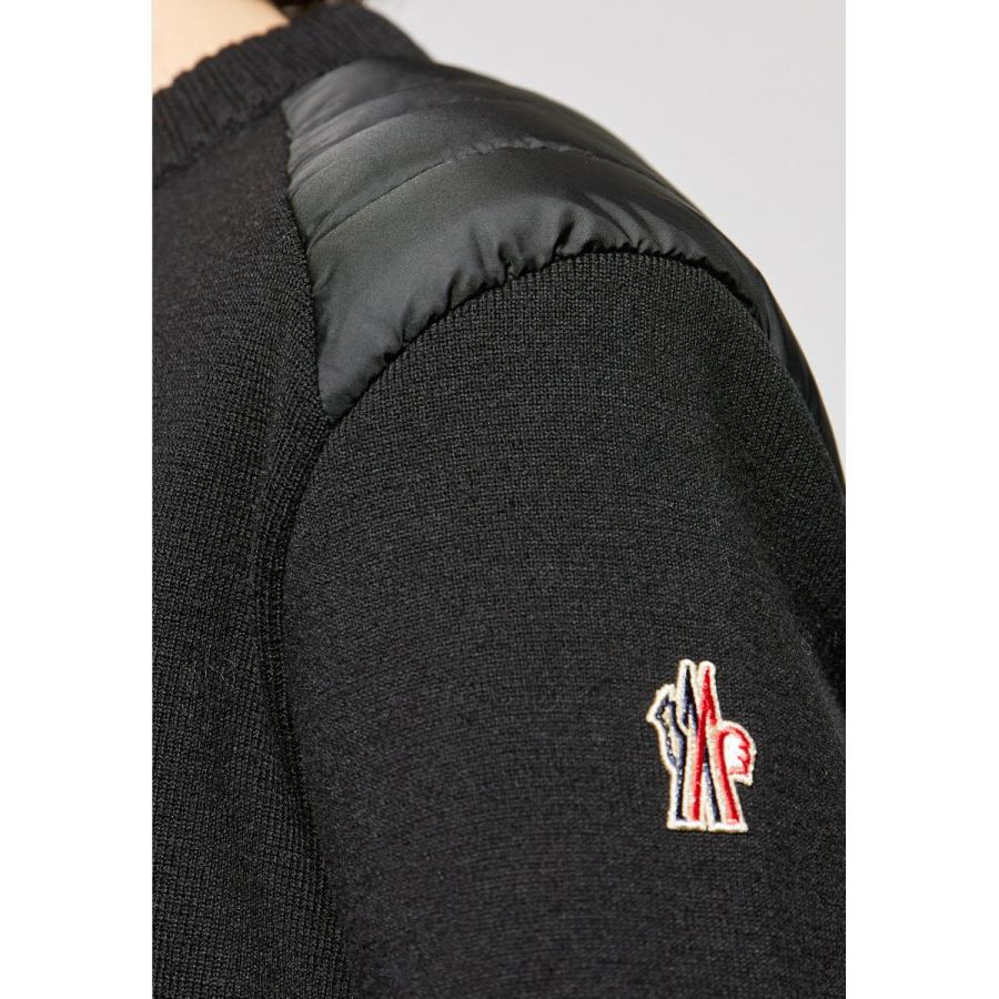 送料無料 47 MONCLER GRENOBLE モンクレール グルノーブル 9C00004 M1122 ブラック ニット セーター 異素材ミックス ダウン size Sの画像