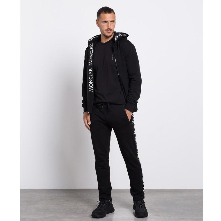 送料無料 13 MONCLER モンクレール 8H00015 V8183 ブラック スウェットパンツ ロゴの画像